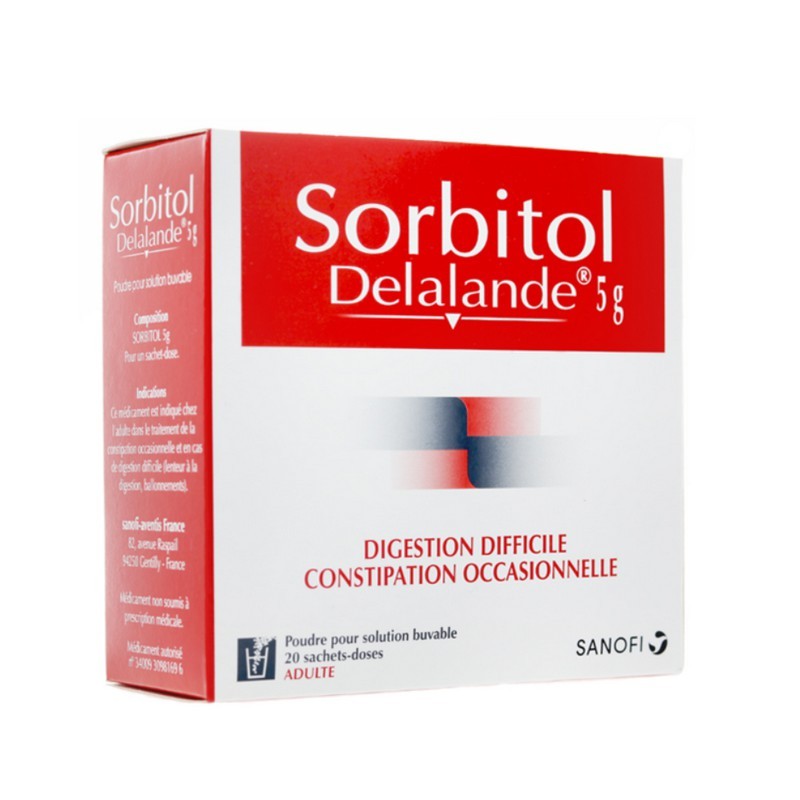 Sorbitol Delalande 5g - 20 sachets doses - SANOFI