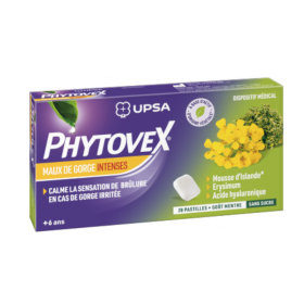 Phytovex maux de gorge intenses - 20 pastilles sans sucre - UPSA