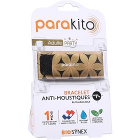 Parakito "flowers" pattern rechargeable mosquito repellent bracelet