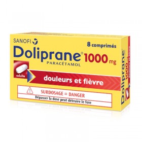 Doliprane 1000mg - 8 scored tablets - SANOFI