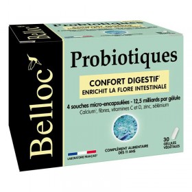 Belloc probiotiques : confort digestif - 30 gélules végétales