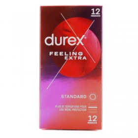 Durex Feeling Extra : 12 préservatifs fins et...