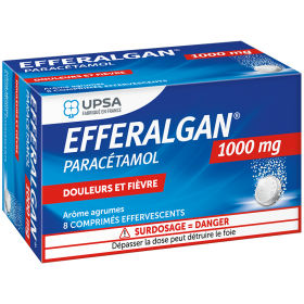 Efferalgan 1000mg - 8 effervescents tablets - UPSA