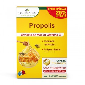 Ampoules de propolis LES 3 CHÊNES +25% offert