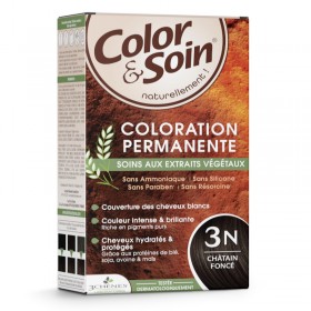 Permanent hair dye 3N dark chestnut Color&Soin...