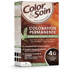 Coloration permanente 4G châtain doré Color et Soin LES 3 CHENES