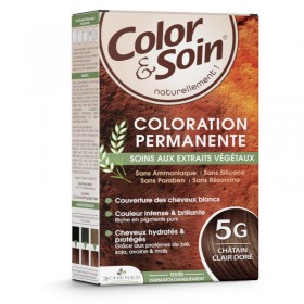 Coloration permanente 5G châtain clair doré Color et Soin LES 3 CHENES