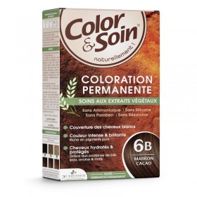 Coloration permanente 6B marron cacao Color et Soin LES 3 CHENES