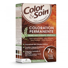 Permanent hair dye 7C terracotta blond Color&Soin LES 3 CHENES