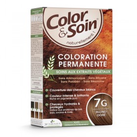 Permanent hair dye 7G golden blond Color&Soin...