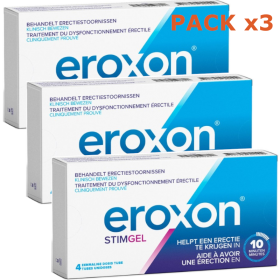 PACK de 3 boîtes d'Eroxon Stimgel 4 unidoses