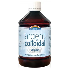 Argent colloidal 20 ppm Flacon 500 ml BIOFLORAL