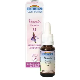 Fleur de Bach BIO Vervain (Verveine) Flacon 20 ml BIOFLORAL