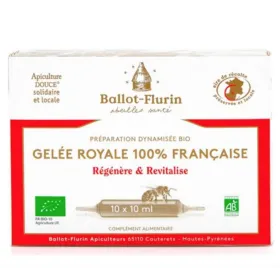 Gelée royale française BIO dynamisée 10 ampoules BALLOT FLURIN