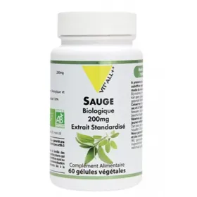 Sauge BIO Extrait standardisé 60 gélules VIT'ALL+