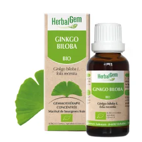 Ginkgo biloba BIO Macérat mère Bourgeons Flacon 30 ml HERBALGEM