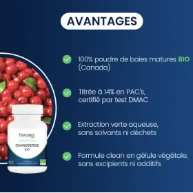 Canneberge BIO 400 mg 60 gélules DYNVEO