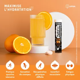 HydraFizz : HYRA + SPORT goût orange - 16 comprimés effervescents