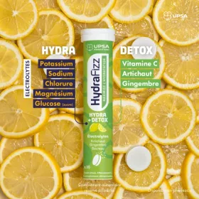 HydraFizz: HYDRA + DETOX lemon flavor - 16 effervescent tablets
